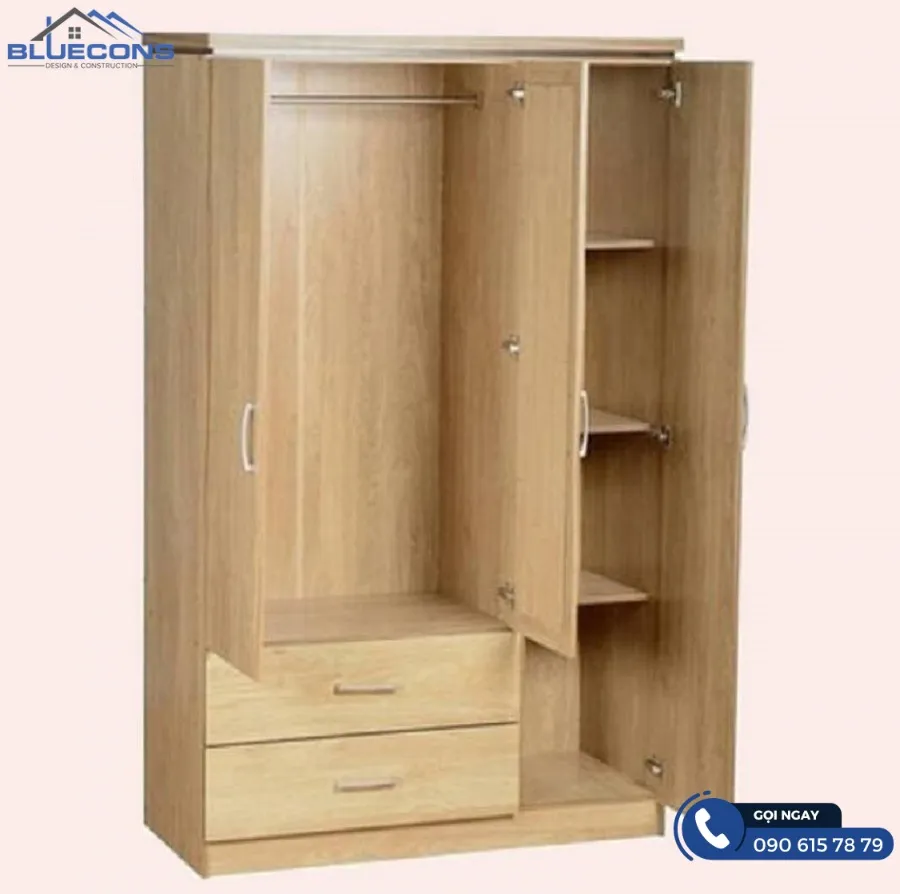 #34 Thiết kế tủ quần áo trẻ con tạo không gian rộng và gọn gàng