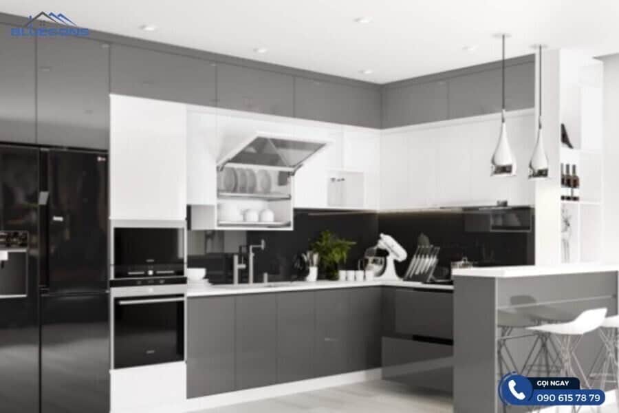 Quầy bar bếp chữ U 11 Đem đến cho gia chủ một không gian thư giãn sau chuỗi ngày làm việc