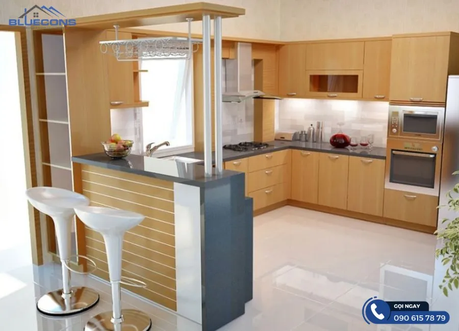 Quầy bar nhà bếp đẹp 3 Thiết kế phòng chung cư đẹp