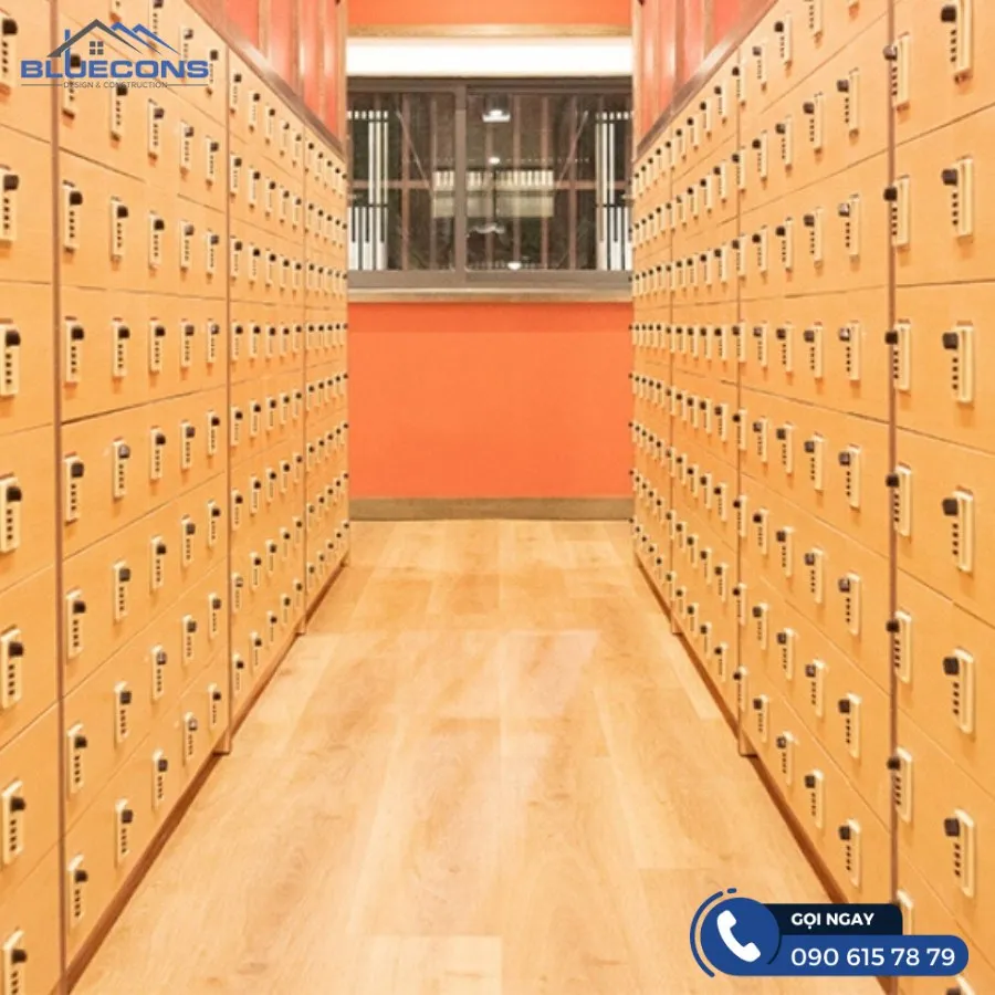 Tủ locker gỗ cho nhân viên bệnh viện 6 Thiết kế phòng chung cư đẹp