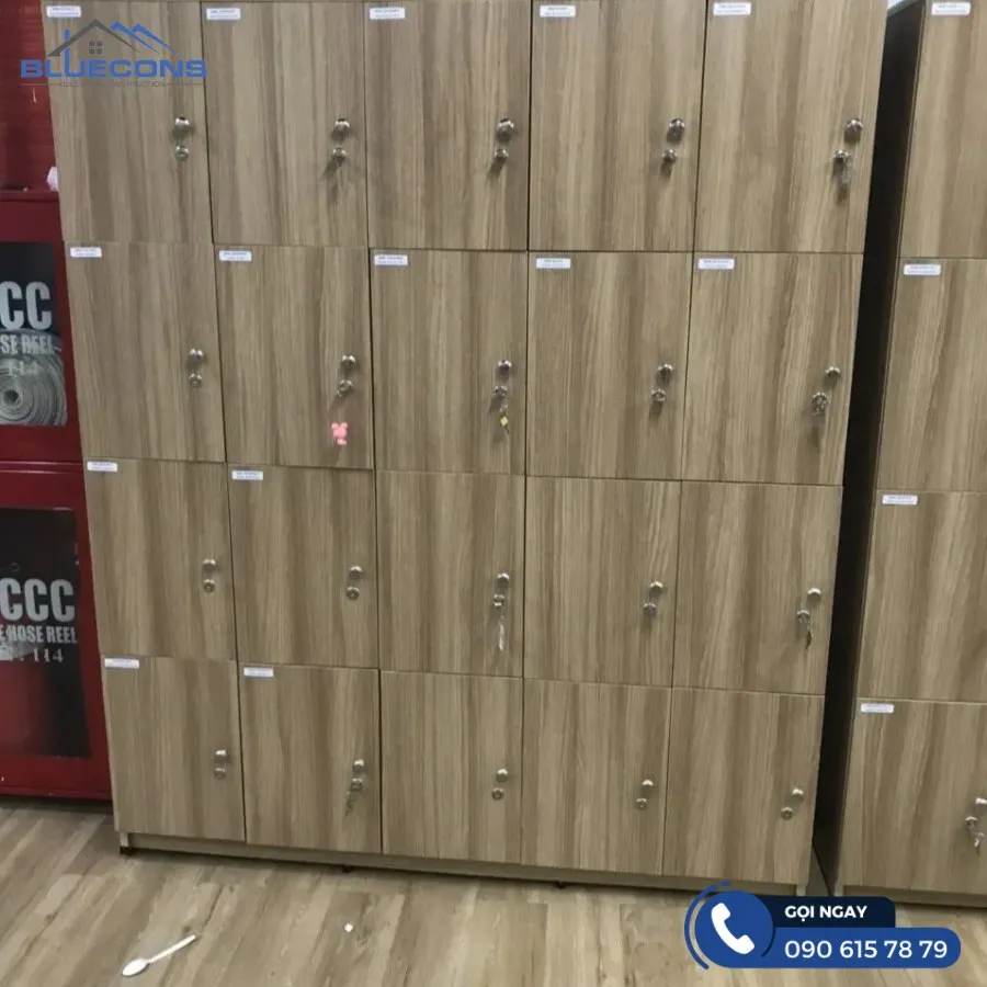 Tủ locker gỗ cho nhân viên bệnh viện 8 Thiết kế phòng chung cư đẹp