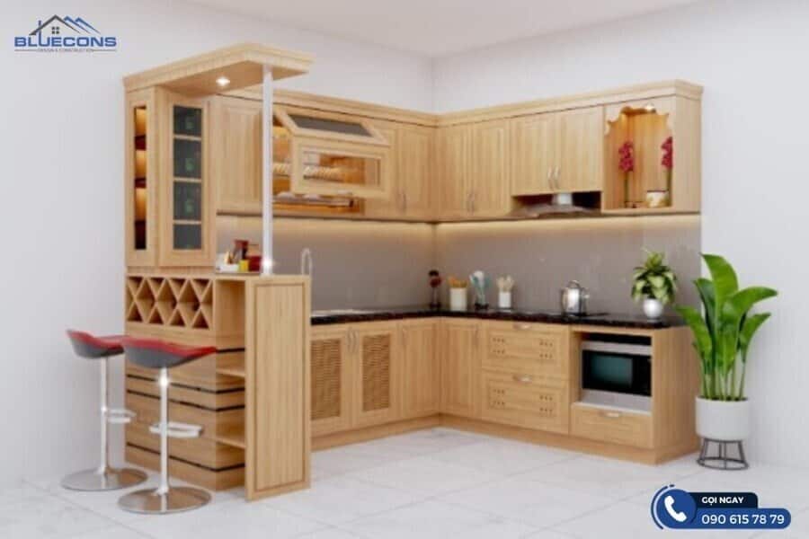 Quầy bar bếp chữ U 6 Tạo cảm giác như căn bếp trở nên rộng hơn với bếp chữ U có quầy bar