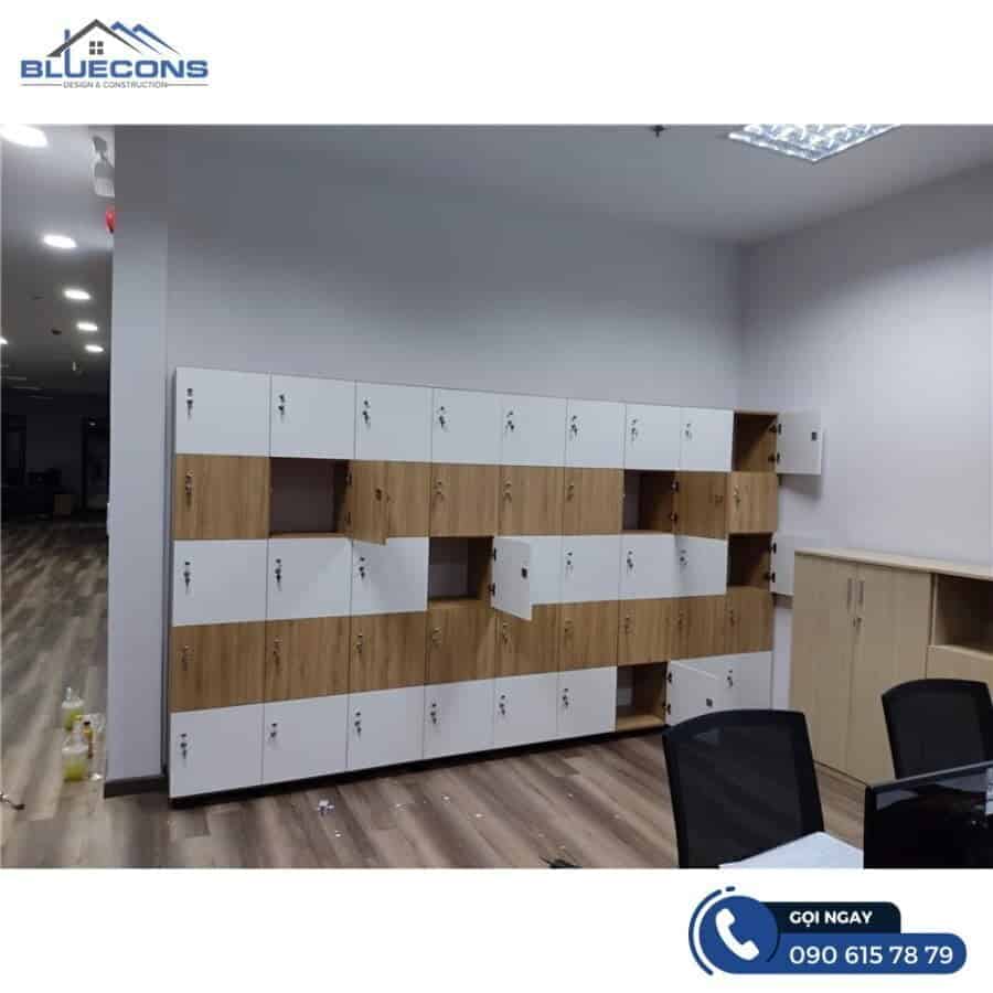 Tủ locker gỗ cho nhân viên bệnh viện 4 Tủ locker nằm ngang