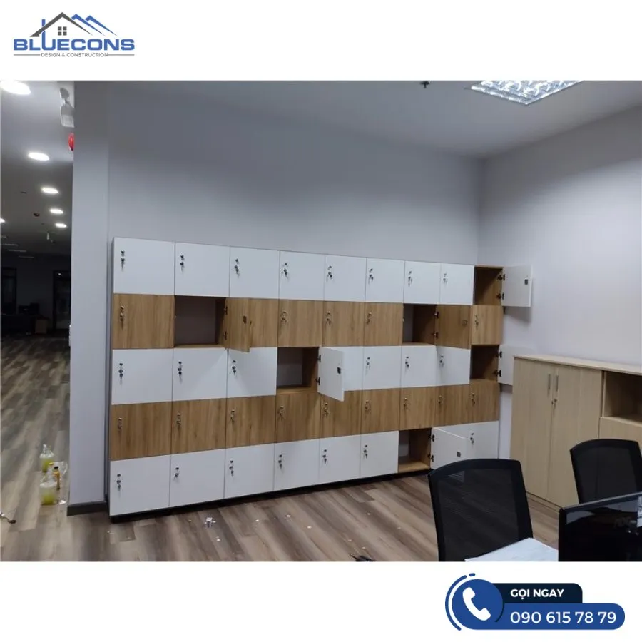 Tủ locker gỗ cho nhân viên bệnh viện 3 Thiết kế phòng chung cư đẹp