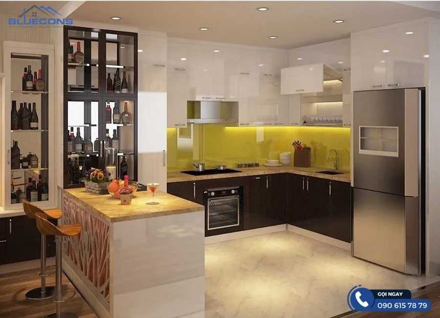 Quầy bar nhà bếp đẹp 11 Thiết kế phòng chung cư đẹp