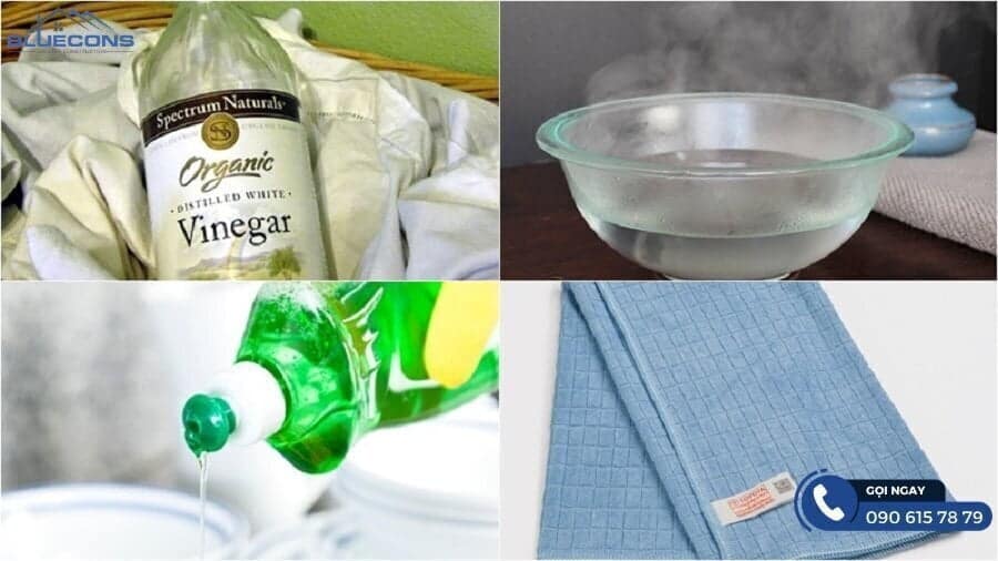 Hỗn hợp nước ấm và dầu rửa chén đánh tan dầu mỡ