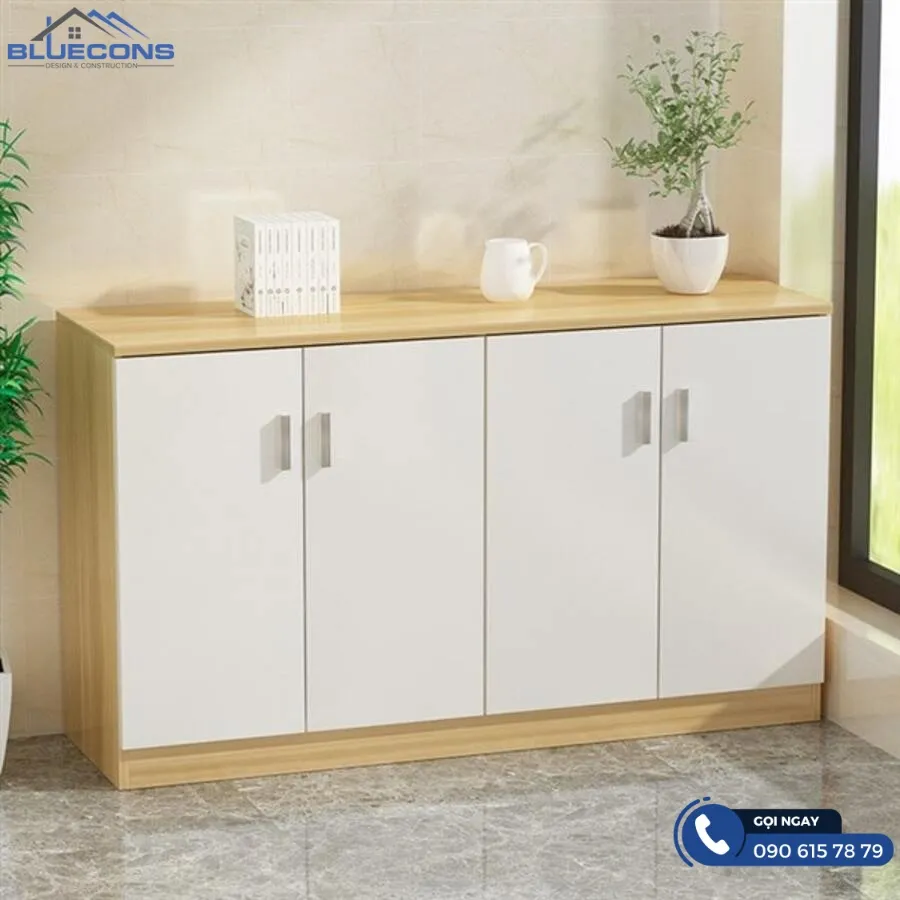 Thiết kế tủ cá nhân văn phòng gỗ 8 Thiết kế phòng chung cư đẹp