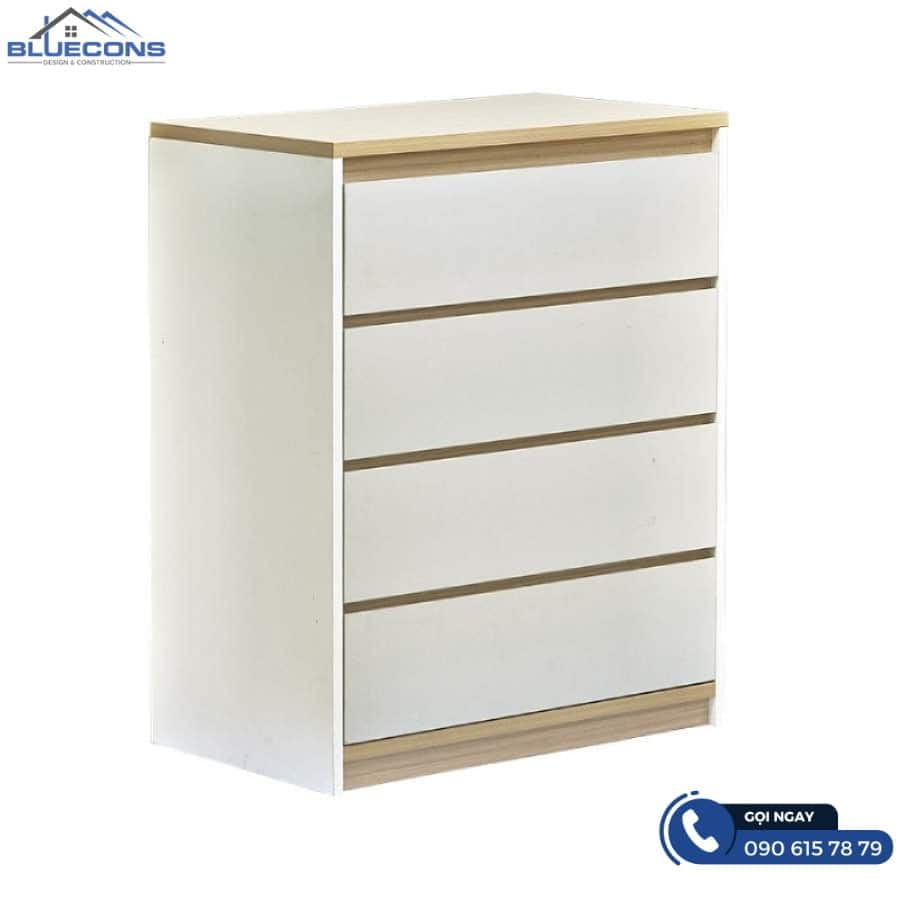 Có nên mua tủ locker gỗ Bluecons 12 Có nên mua tủ locker gỗ Bluecons kéo 4 ngăn màu trắng thanh lịch