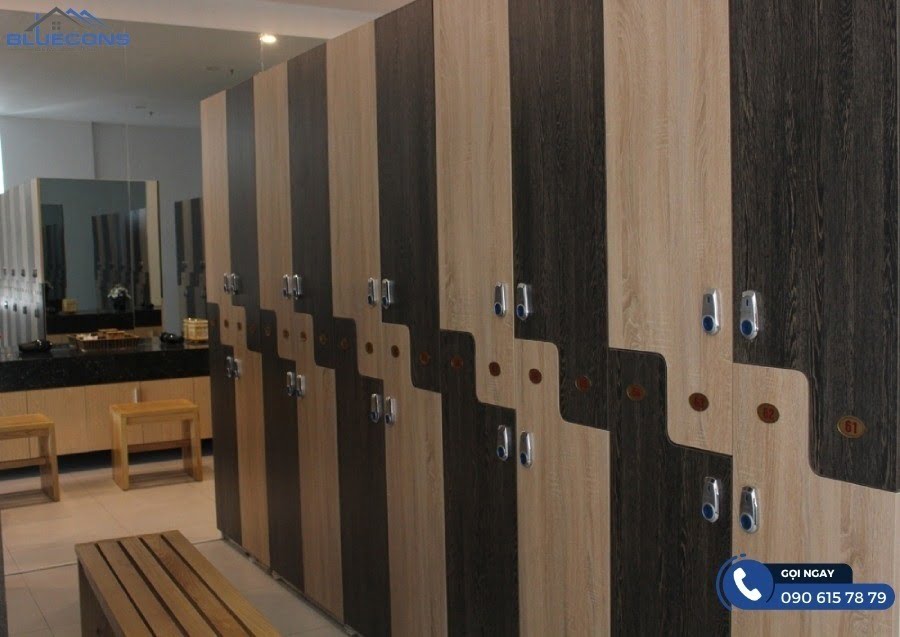 Có nên mua tủ locker gỗ Bluecons 9 Tủ locker 18 ngăn đan xen hai gam màu trung tính