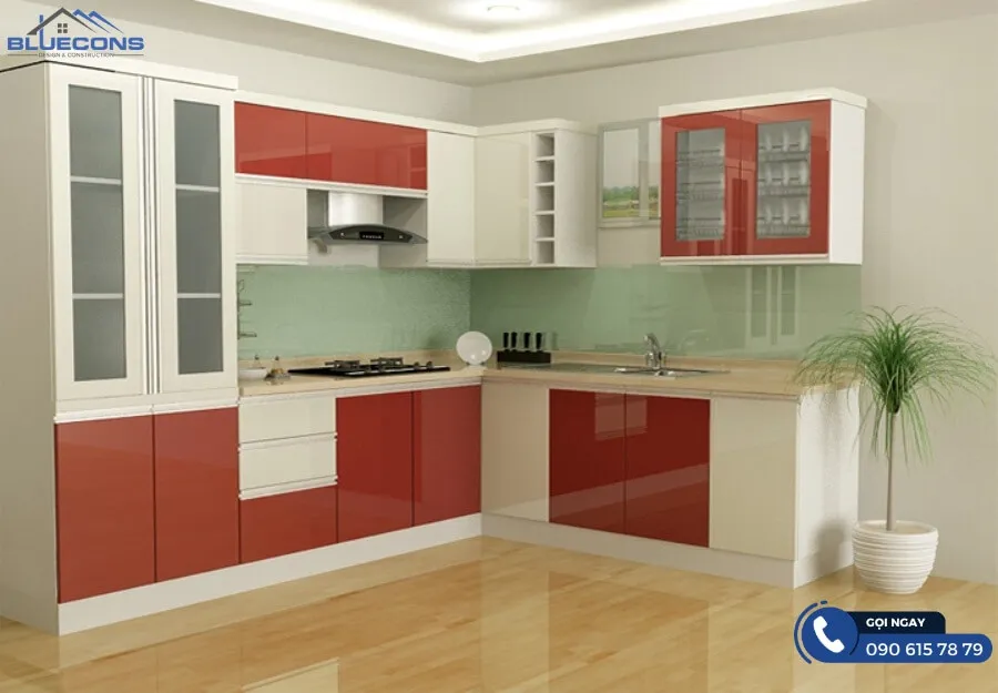 Tủ bếp chữ L cho nhà nhỏ 9 Thiết kế phòng chung cư đẹp