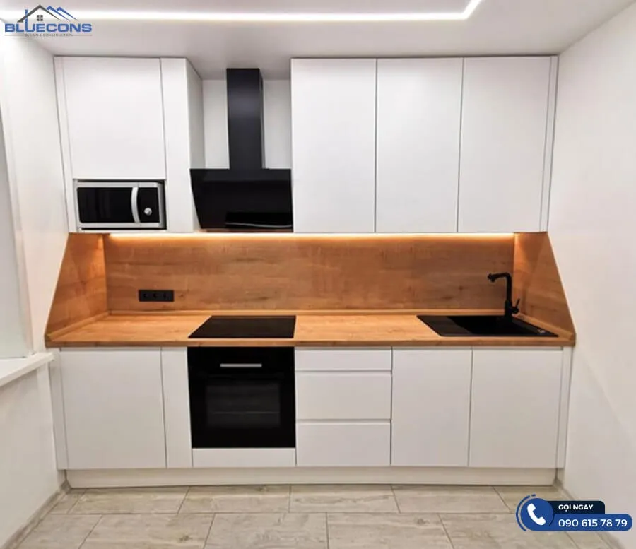 Tủ bếp kịch trần 6 Thiết kế phòng chung cư đẹp