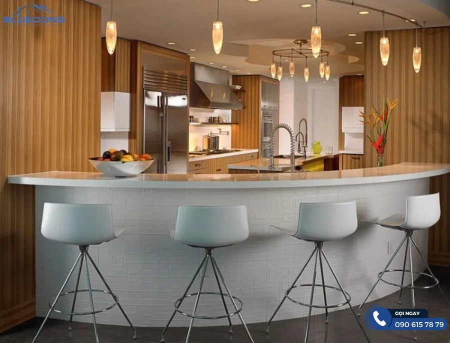 Các mẫu quầy bar cong độc đáo 9 Tủ trưng bày đồ cổ cho phòng khách ấn tượng