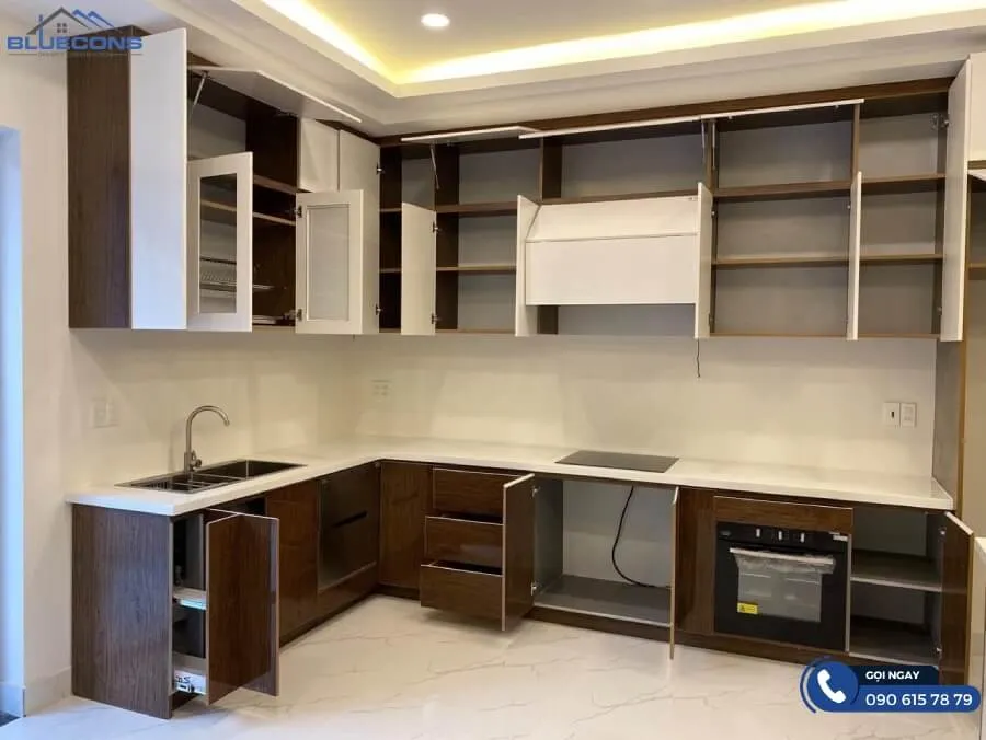 Tủ bếp kịch trần 4 Thiết kế phòng chung cư đẹp