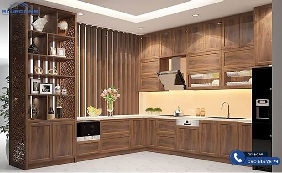 Tủ bếp gỗ đẹp hiện đại 7 Mẫu tủ bếp hiện đại
