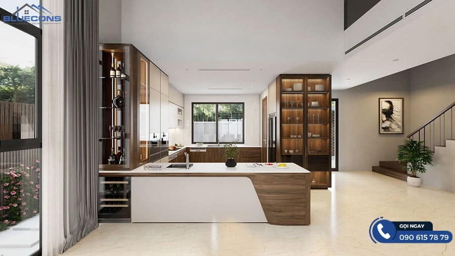 Tủ bếp gỗ đẹp hiện đại 9 Tủ bếp cao cấp hiện đại