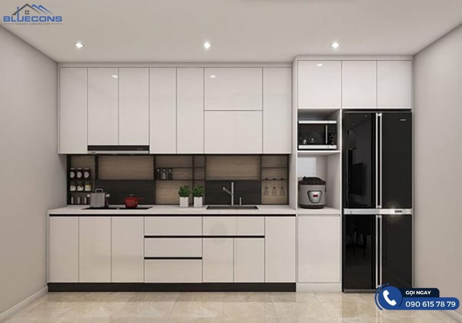 Tủ bếp gỗ đẹp hiện đại 10 Tủ bếp đơn giản hiện đại