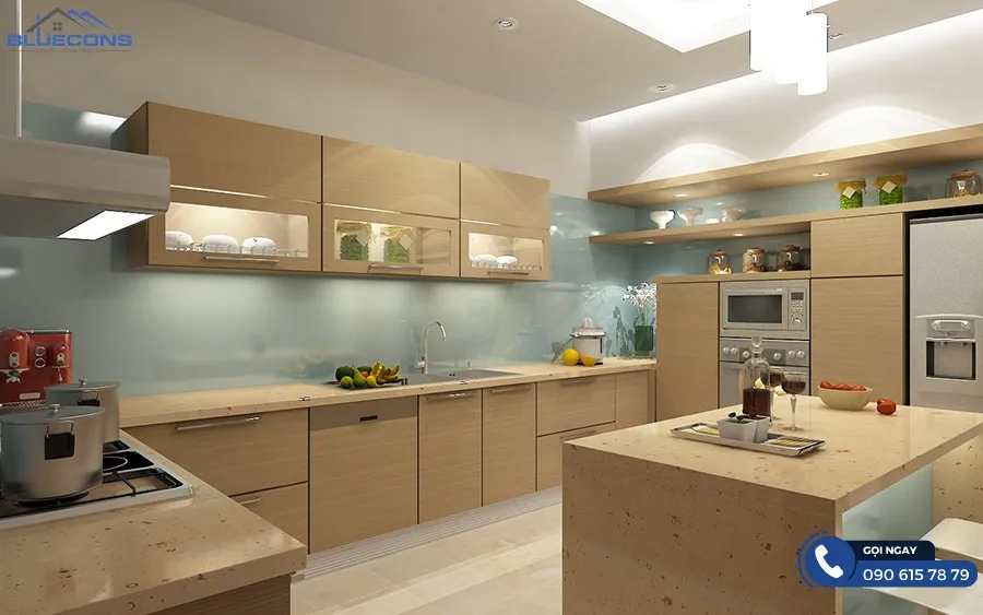 Tủ bếp gỗ đẹp hiện đại giá tốt nhất