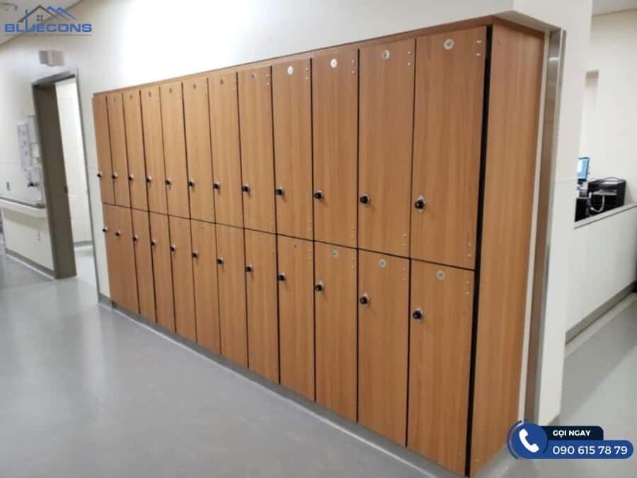 Tủ Locker gỗ cho khu công nghiệp 6 Mẫu tủ locker cánh dài cho khu công nghiệp
