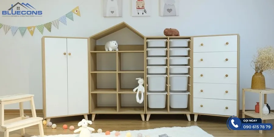 Tủ đựng đồ dùng cá nhân 2 Thiết kế phòng chung cư đẹp