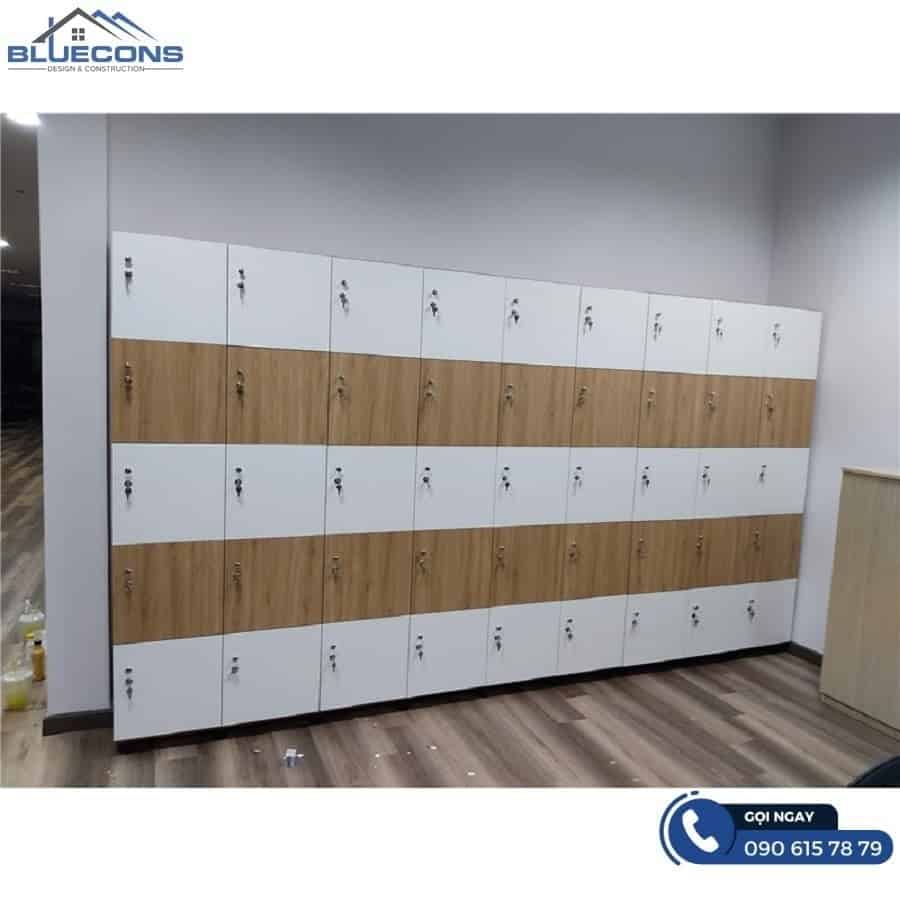 Tủ locker gỗ công nghiệp cho văn phòng