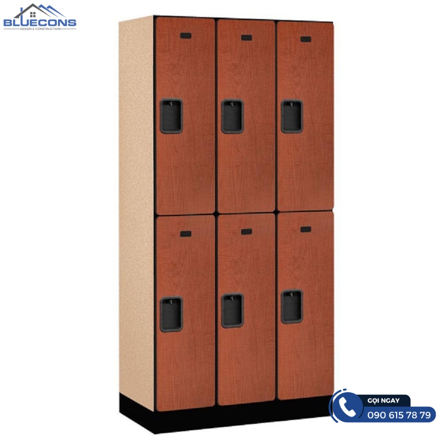 Tủ locker gỗ công nghiệp chất liệu bền chắc