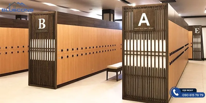 Tủ Locker gỗ cho khu công nghiệp