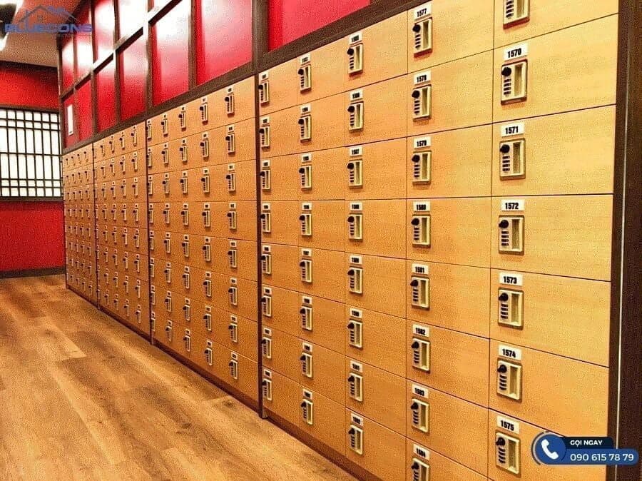Tủ Locker gỗ cho khu công nghiệp 12 Khóa an toàn chất lượng