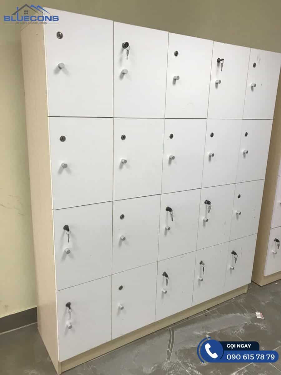 Tủ locker gỗ công nghiệp đẹp mắt