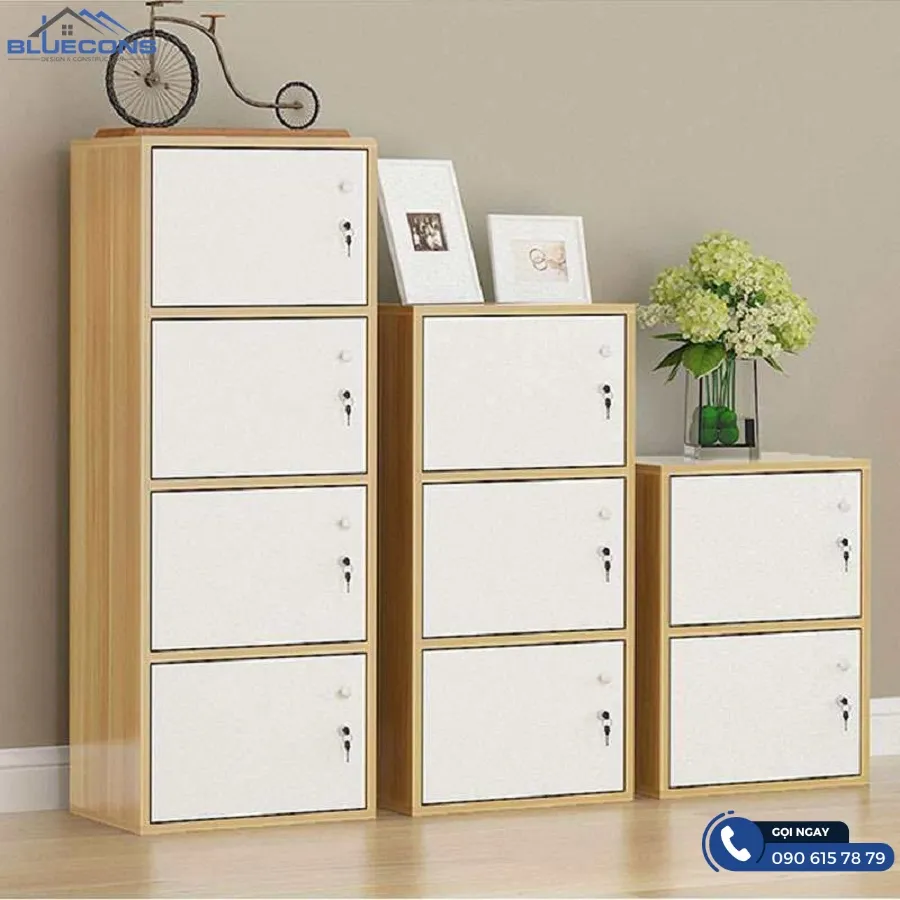 Có nên mua tủ locker gỗ Bluecons 9 Thiết kế phòng chung cư đẹp