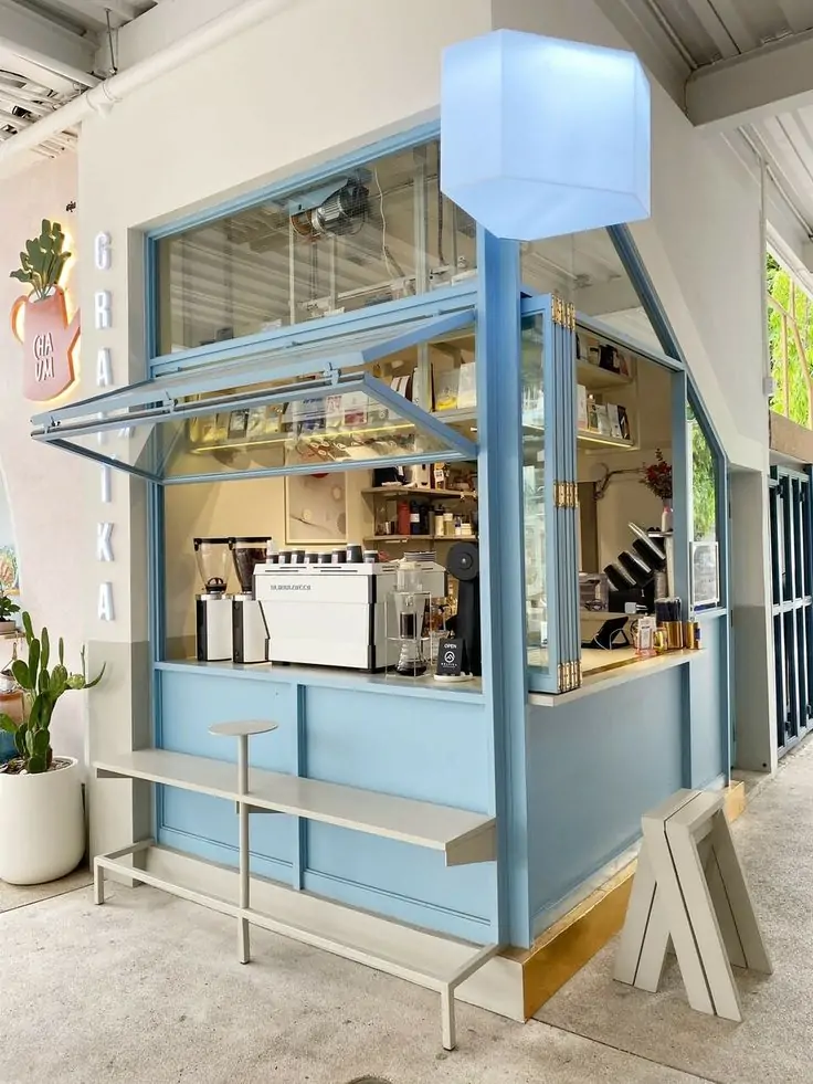 Thiết kế quán cafe nhỏ 19 Thi công nội thất chung cư gỗ công nghiệp