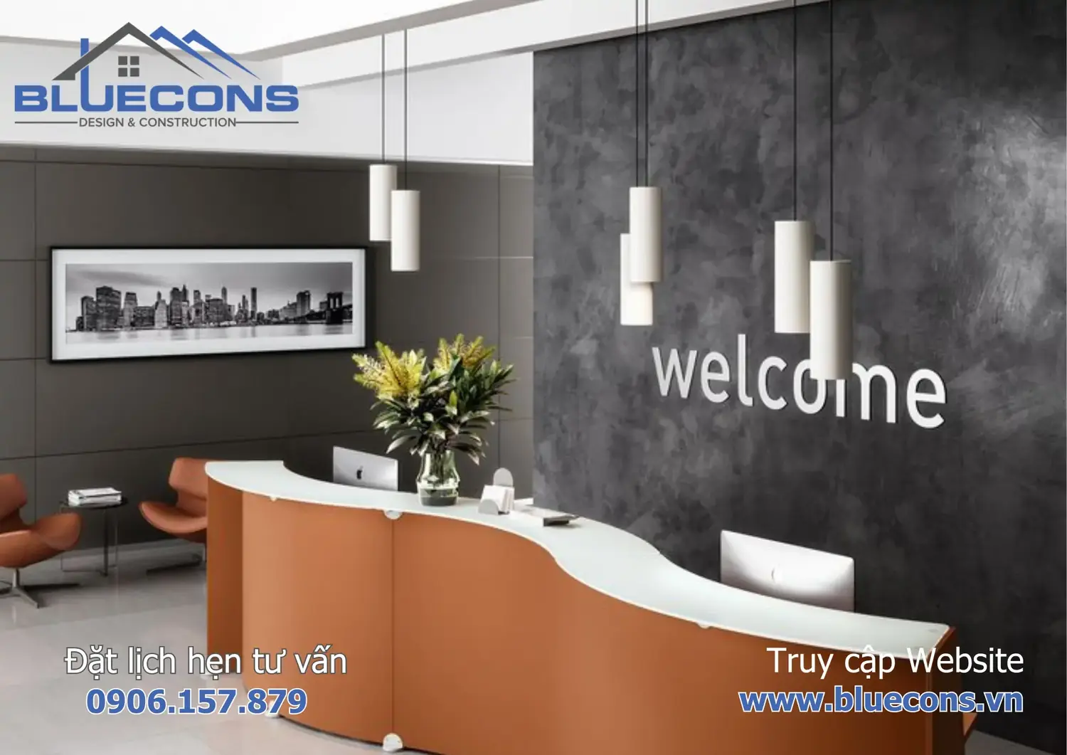 Mẫu Quầy lễ tân đẹp giá rẻ TPHCM