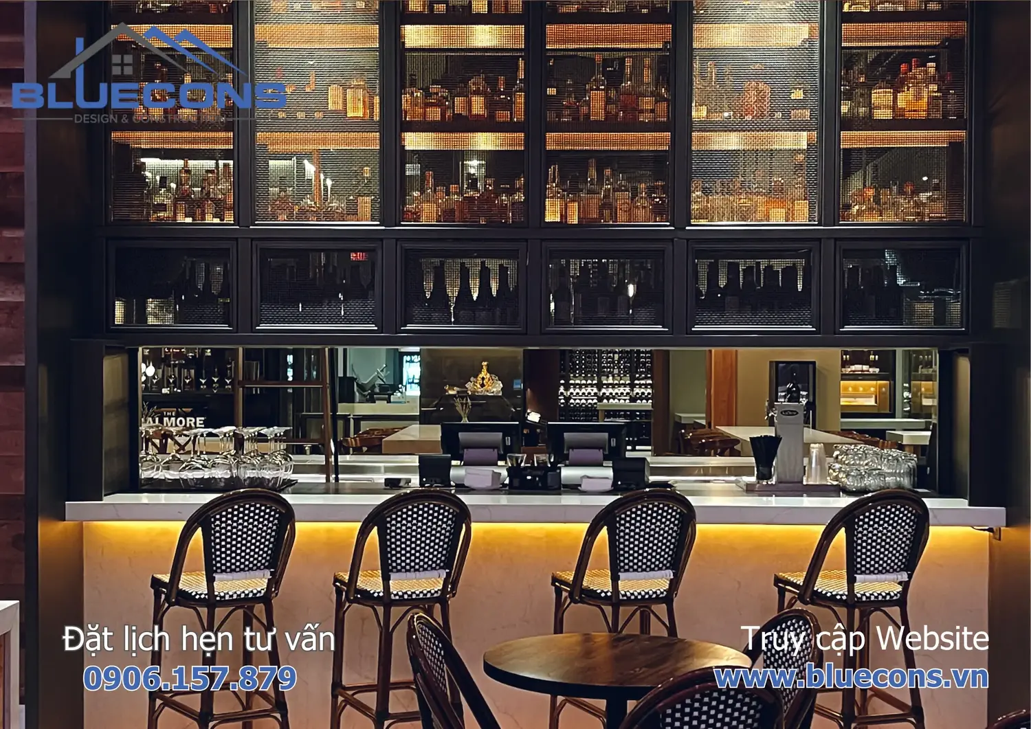 Thiết kế quầy cafe đẹp 5 Thi công nội thất chung cư gỗ công nghiệp