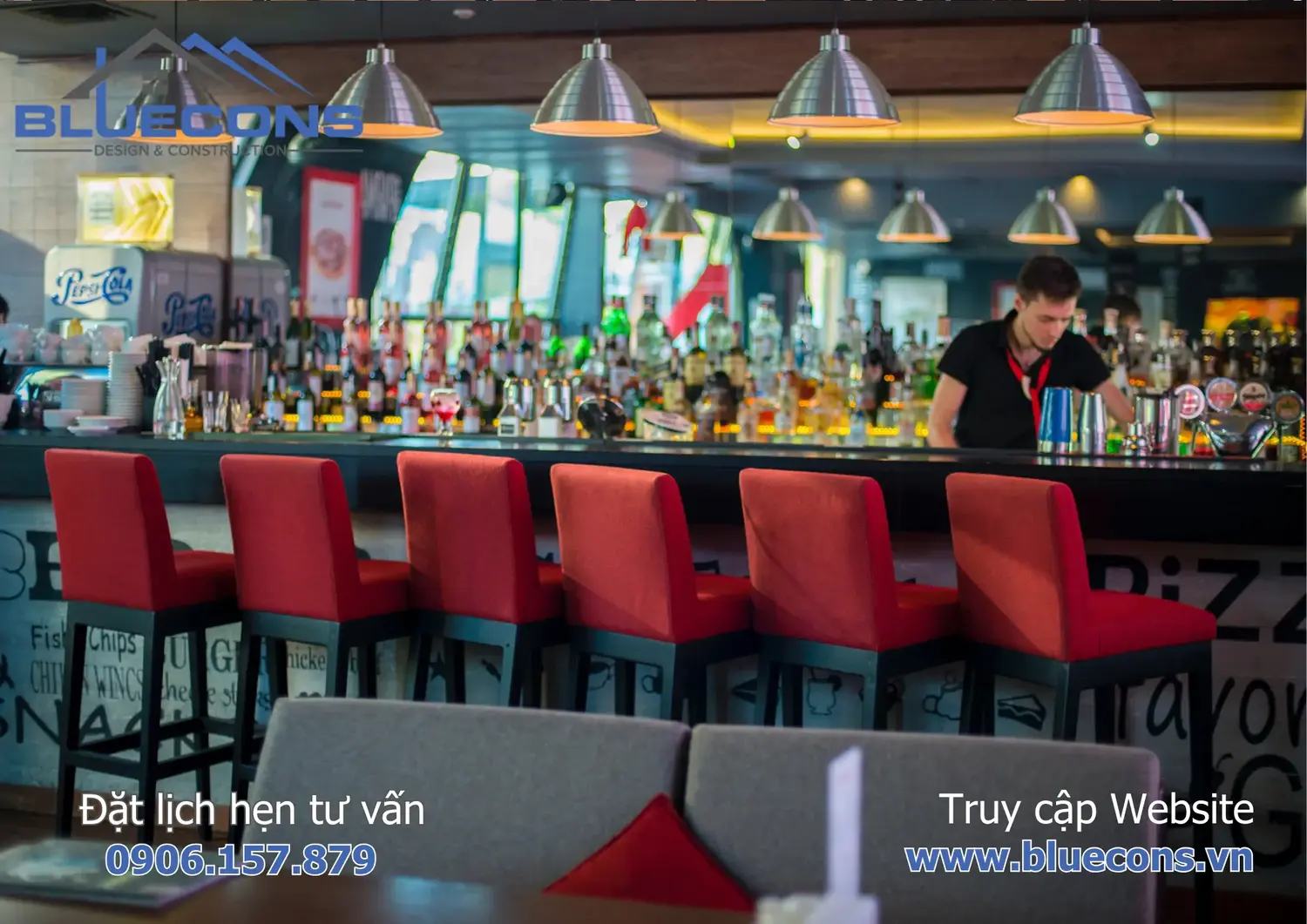Thiết kế quầy cafe đẹp 6 Thi công nội thất chung cư gỗ công nghiệp