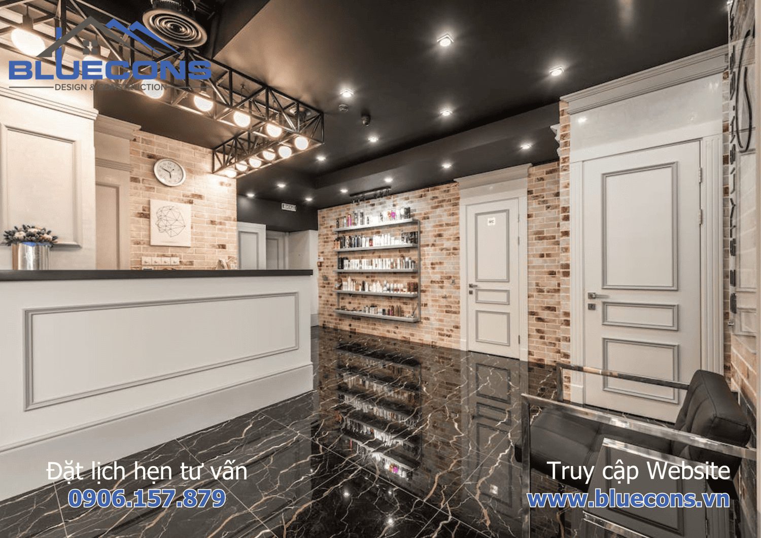 Bàn lễ tân đẹp với thiết kế hiện đại sang trọng mới nhất 2024