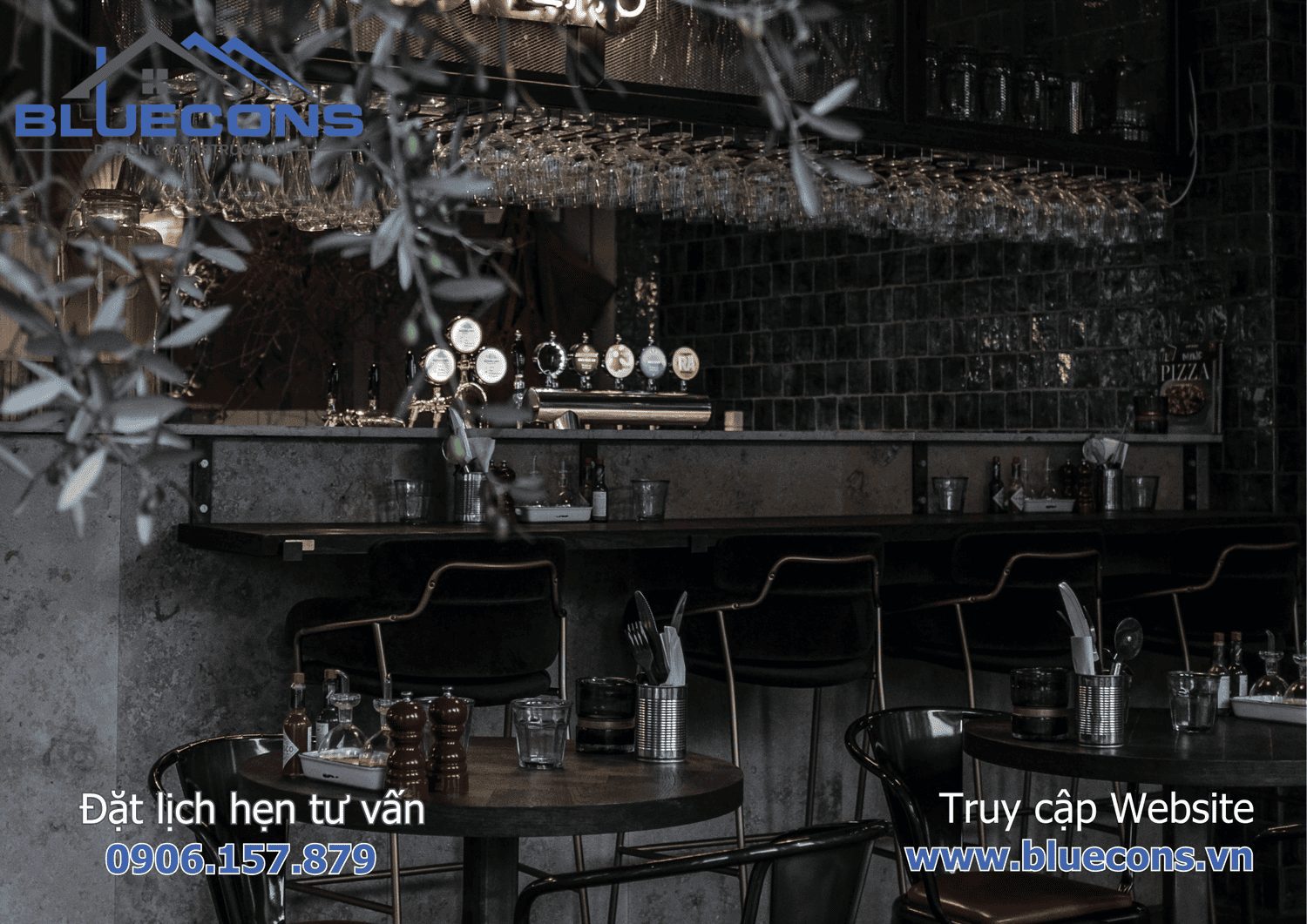 Quầy pha chế gỗ