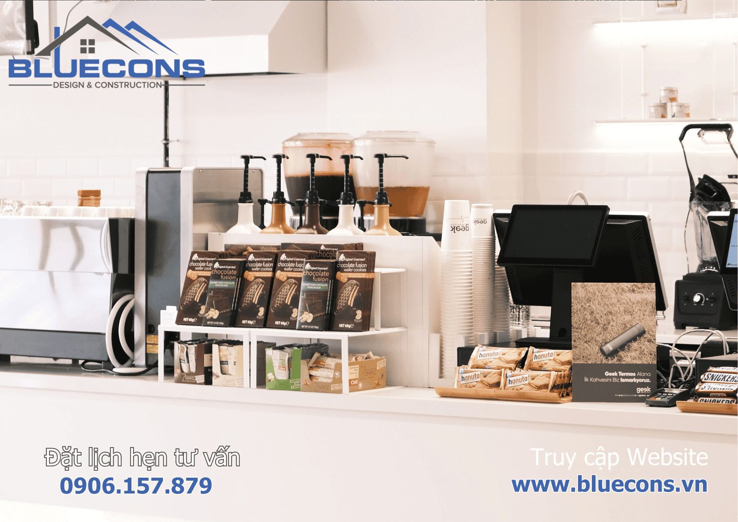 Quầy pha chế đơn giản 1 Quầy pha chế đơn giản