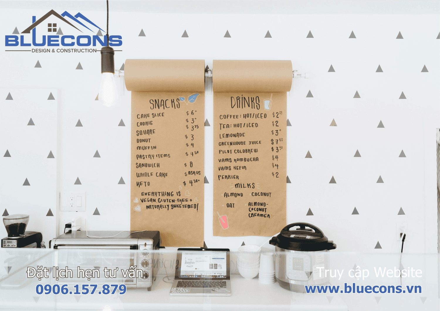Quầy pha chế đơn giản 2 Quầy pha chế đơn giản