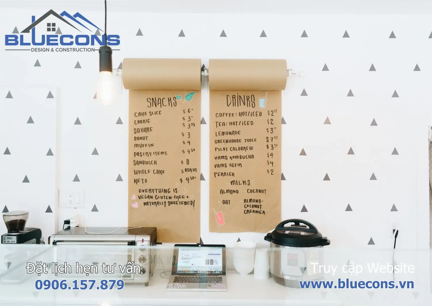 Quầy pha chế đơn giản 3 Quầy pha chế đơn giản