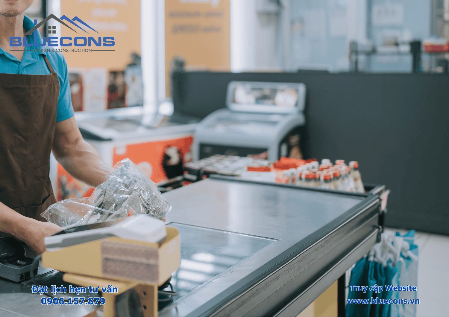 Bàn thu ngân tạp hóa tiện lợi giá rẻ 1 Bàn thu ngân tạp hóa tiện lợi giá rẻ