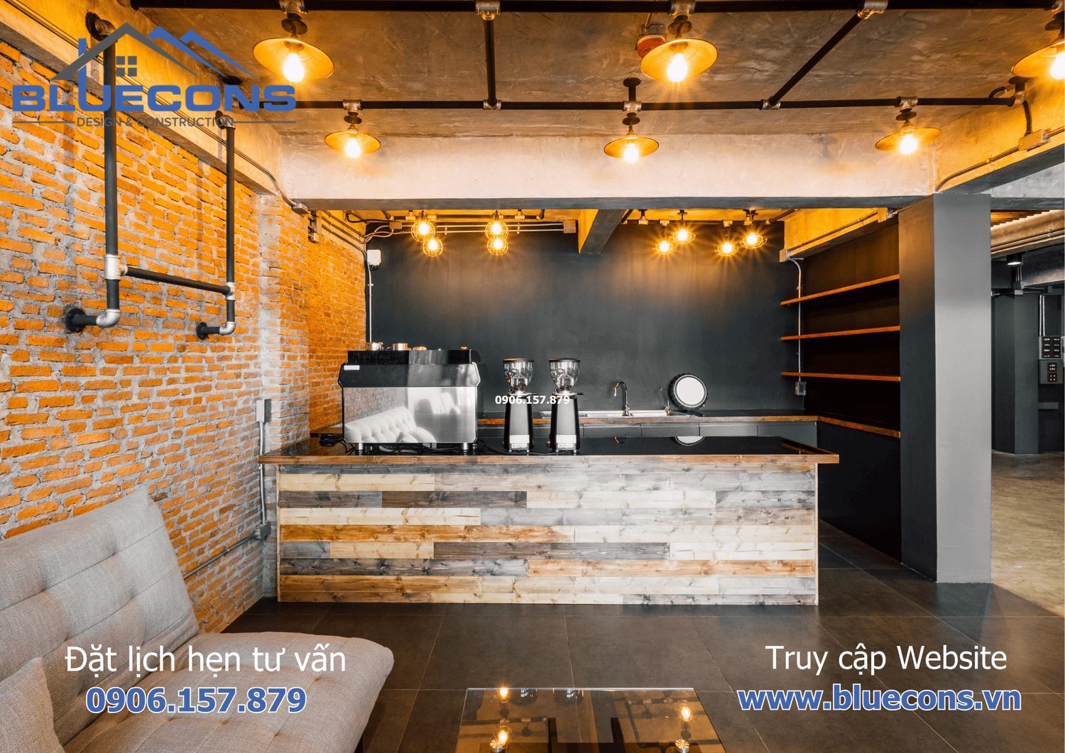 Mẫu quầy bar cafe
