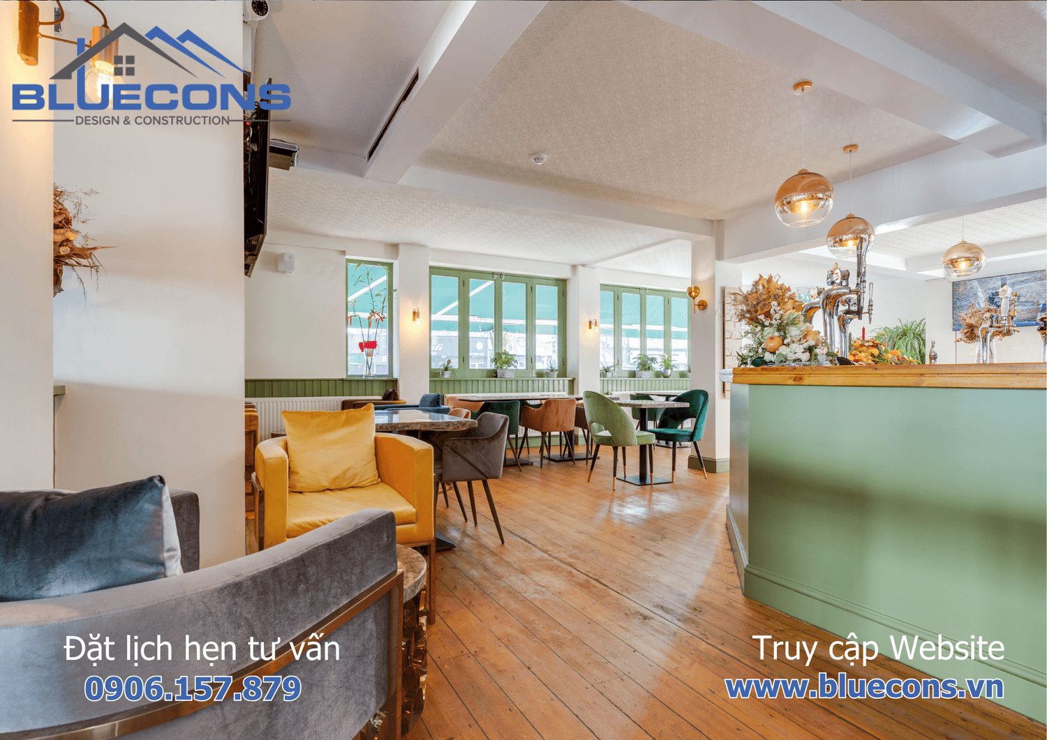 Mẫu quầy bar cafe