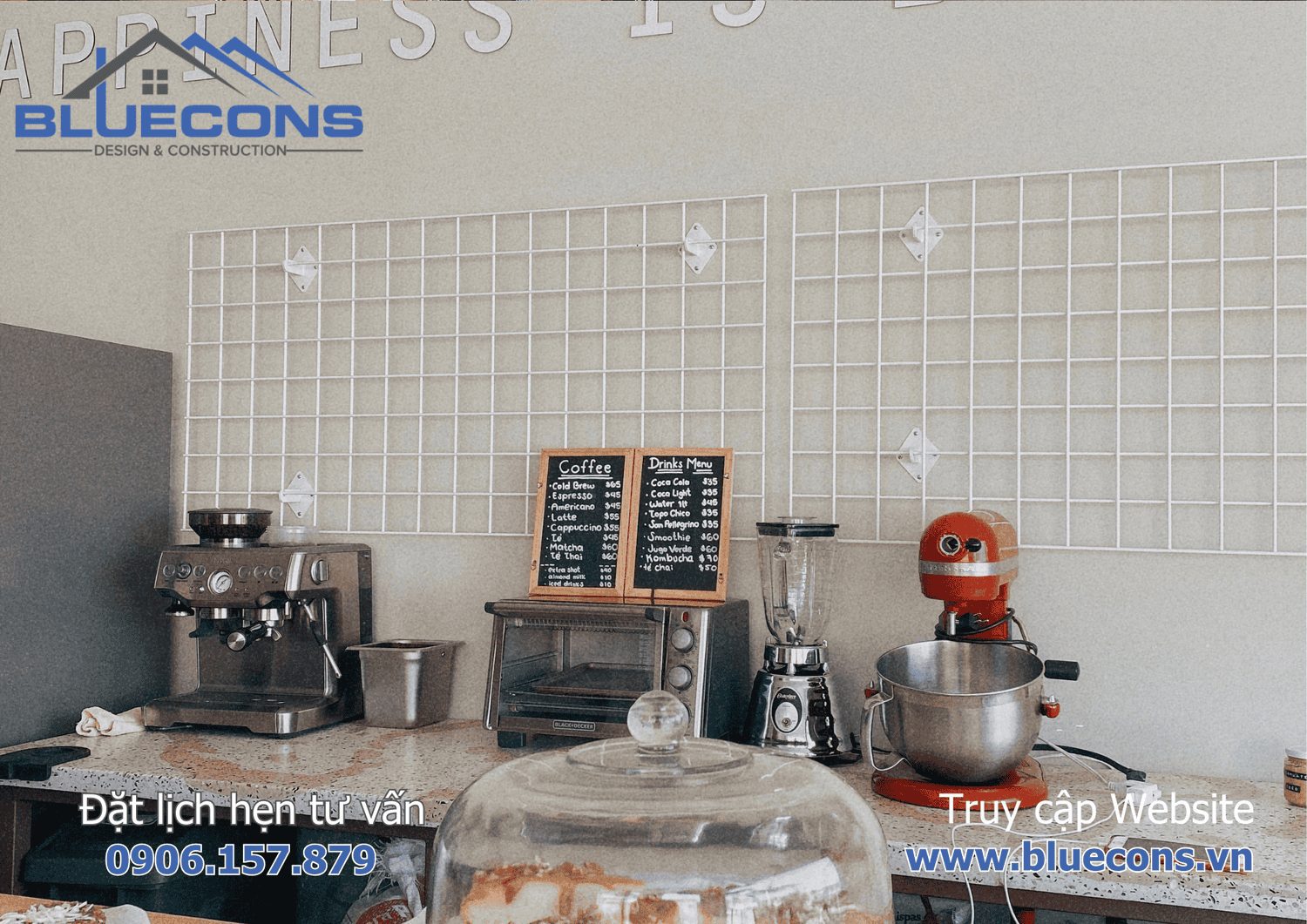 Mẫu quầy cafe đẹp dùng bán cà phê hoặc quán ăn có mặt đá 2024 3 Mẫu quầy cafe đẹp dùng bán cà phê hoặc quán ăn có mặt đá 2024