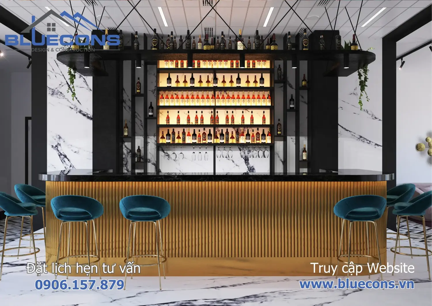 Mẫu quầy pha chế cafe 2 Mẫu quầy pha chế cafe