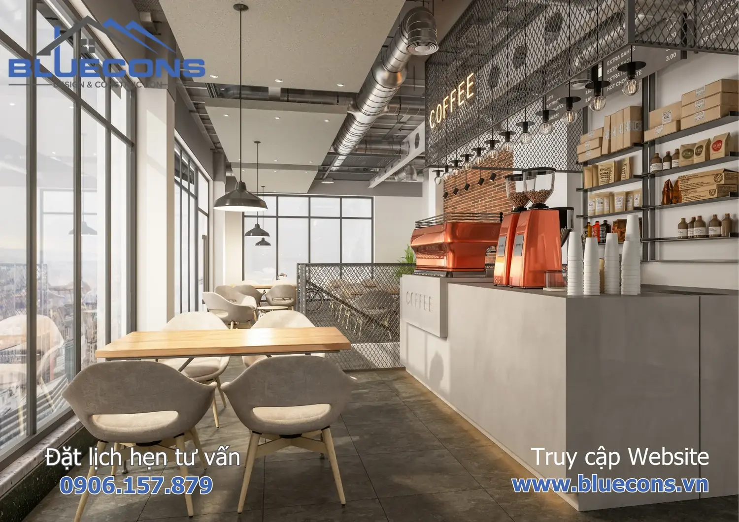 Mẫu quầy pha chế cafe 3 Mẫu quầy pha chế cafe