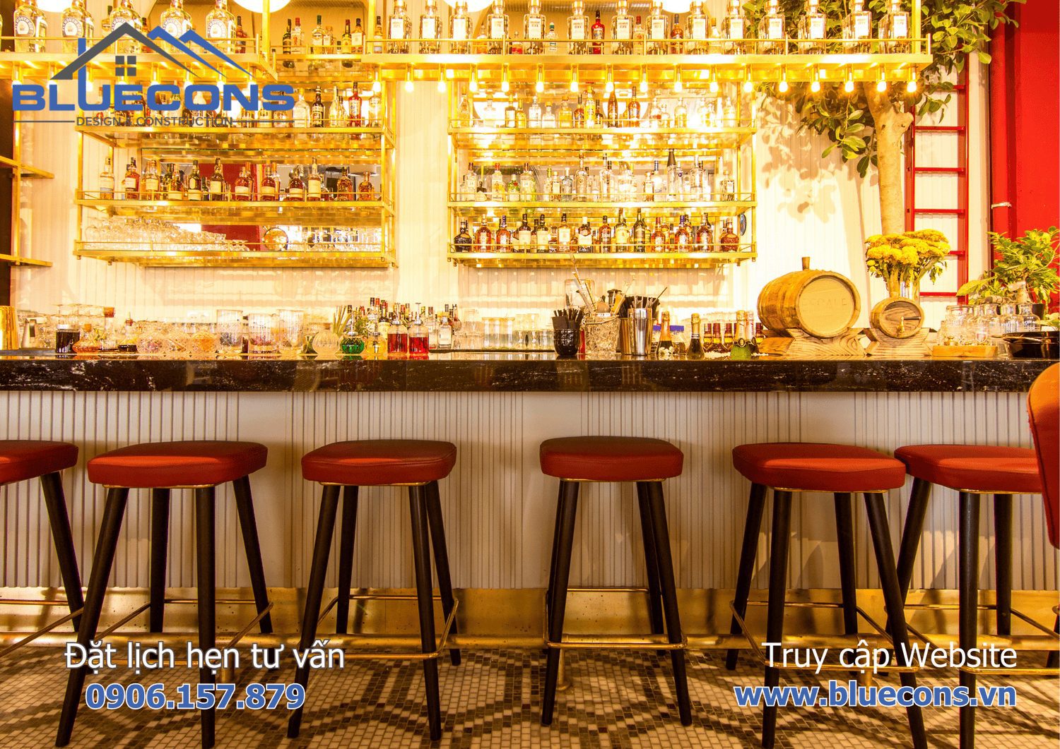 Quầy bar cafe mini