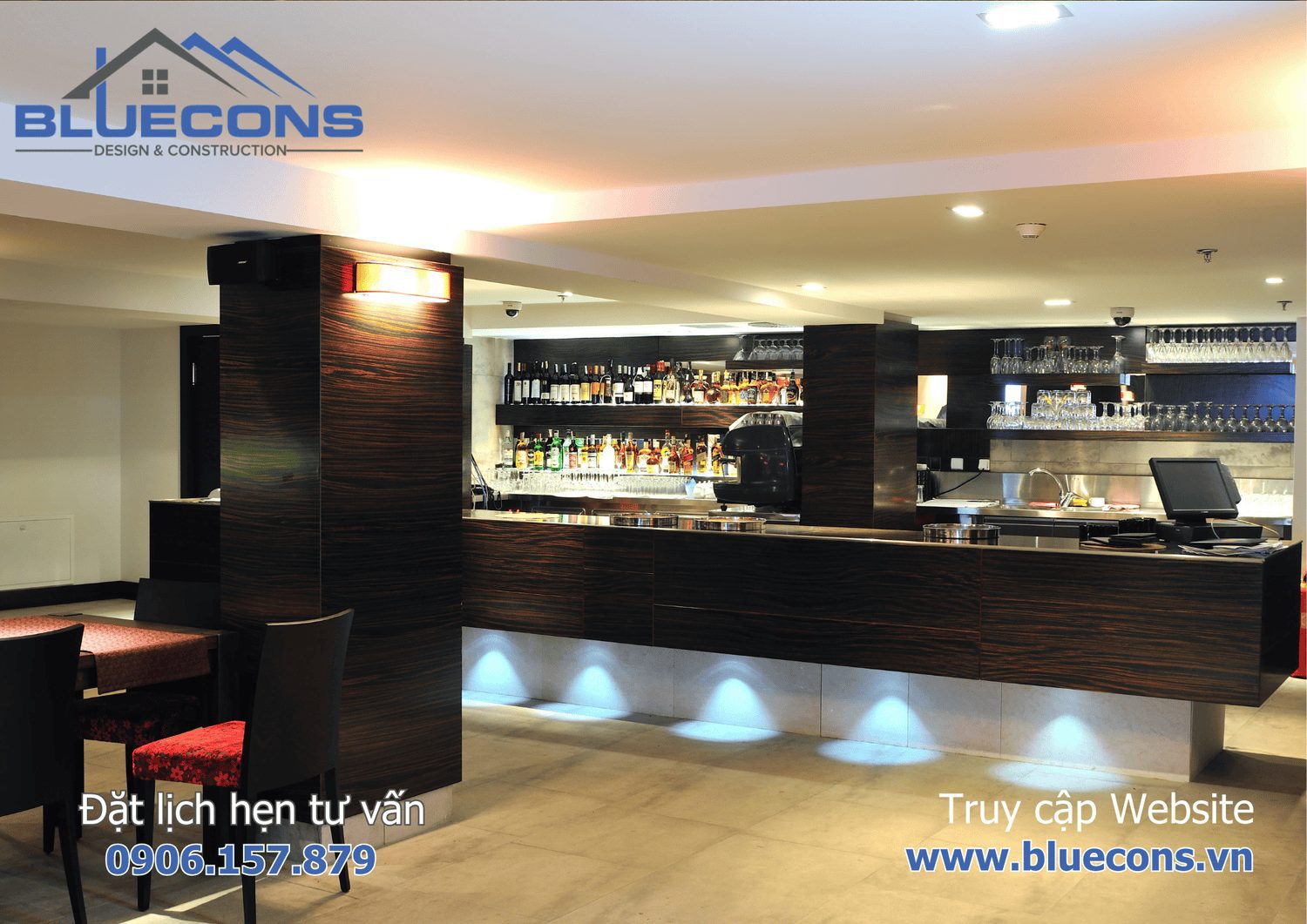 quay bar dep cho quan cafe