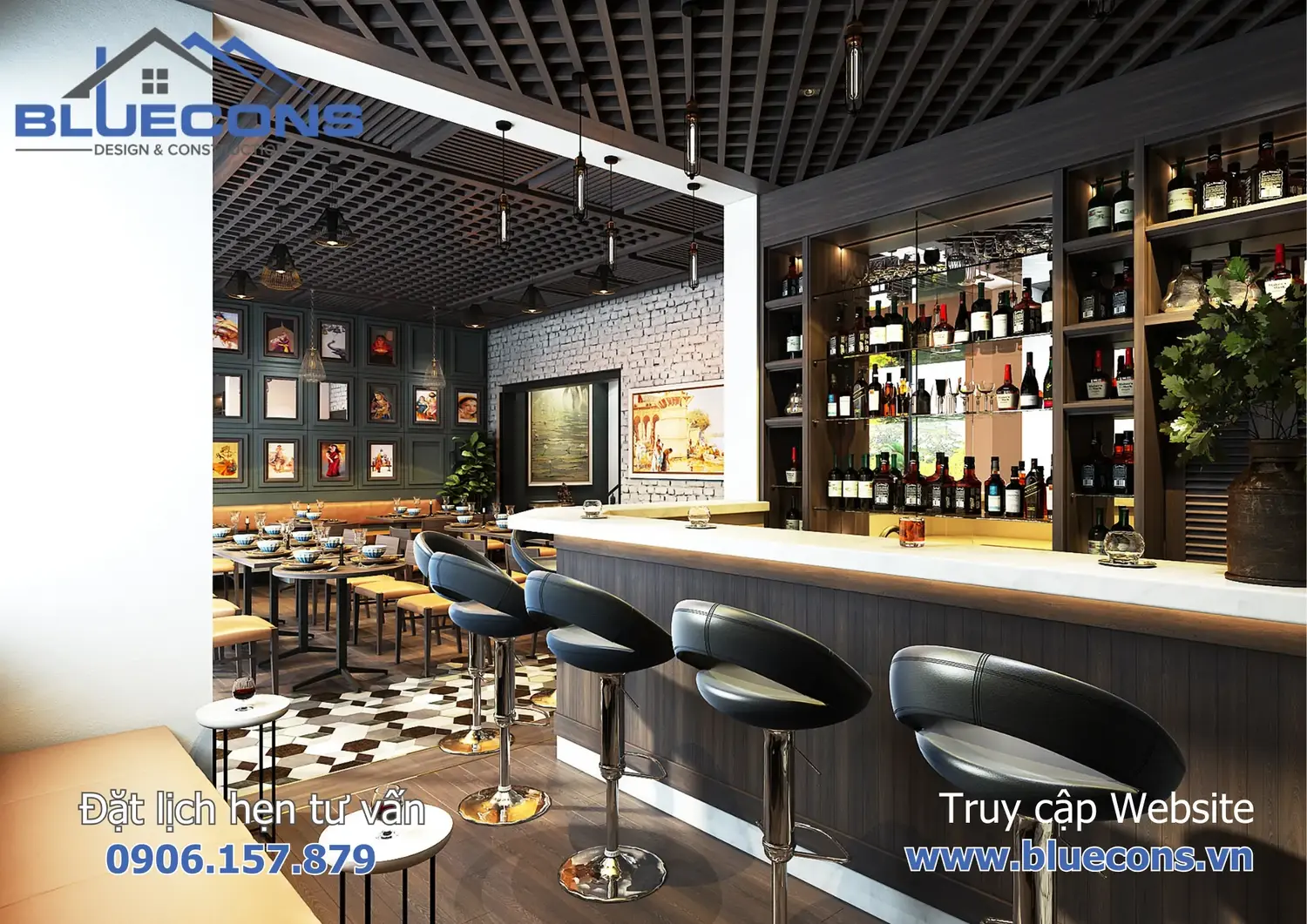 Quầy bar đẹp cho quán cafe