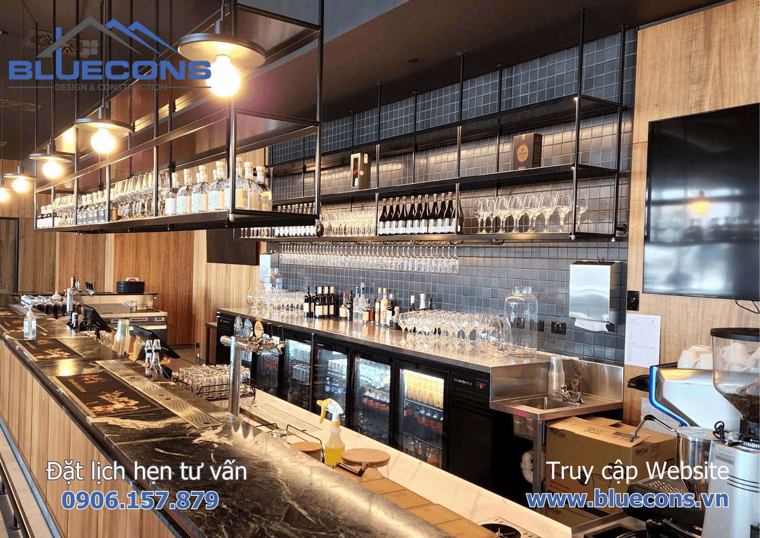 Quầy bar quán cafe nhỏ đẹp