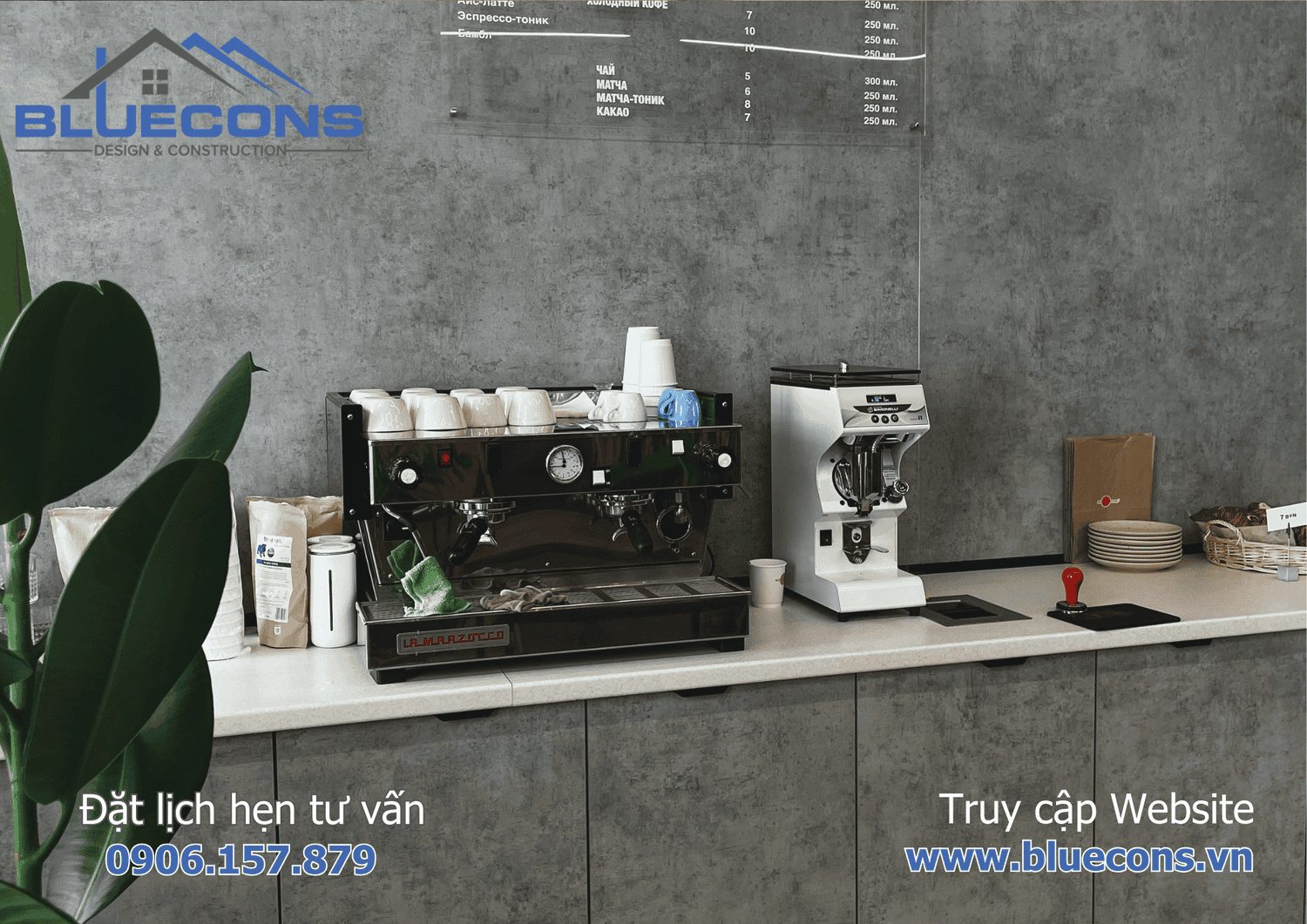 Thiết kế quầy bar quán cà phê