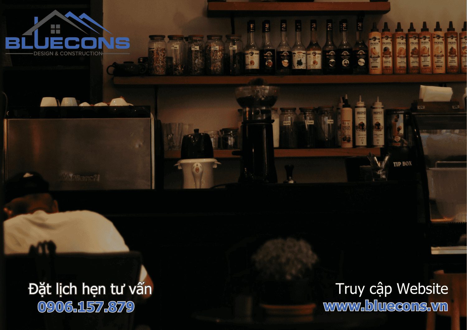 Thiết kế quầy bar quán cà phê